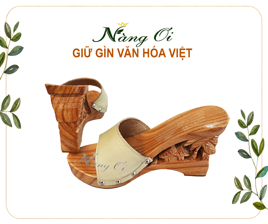 guốc gỗ nữ cao 10cm